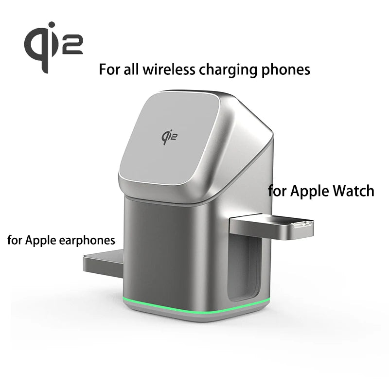 30W 3-in-1 Magnetic Wireless Charging Stand – Rotatable Fast Charger for iPhone & Qi Devices