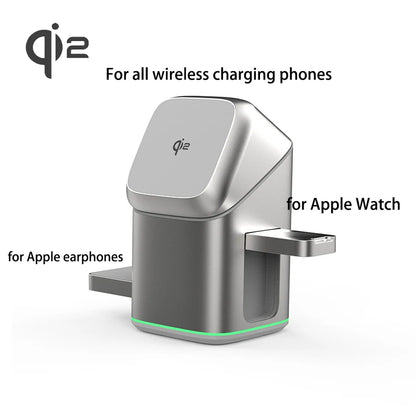 30W 3-in-1 Magnetic Wireless Charging Stand – Rotatable Fast Charger for iPhone & Qi Devices
