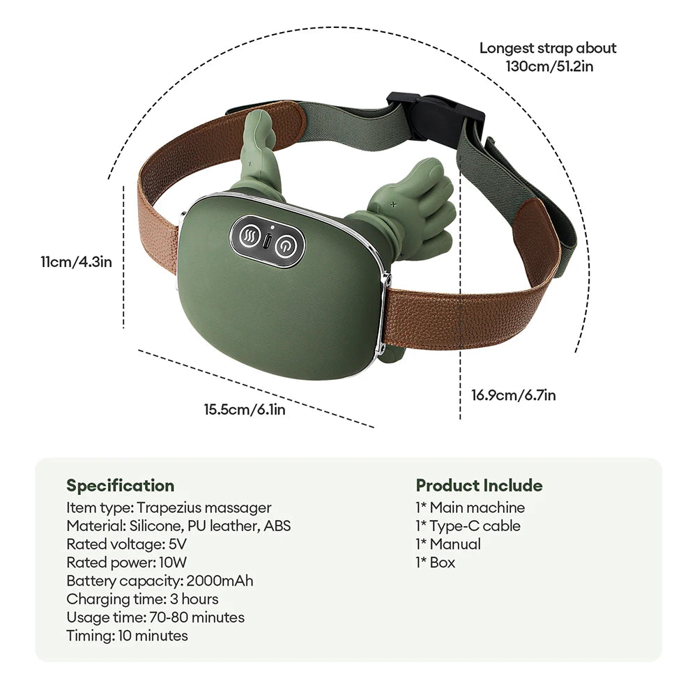 “Bionic Wireless Neck & Shoulder Massager – Cervical Trapezius Kneading Shawl with Brushless Motor – Full Body Relaxation”