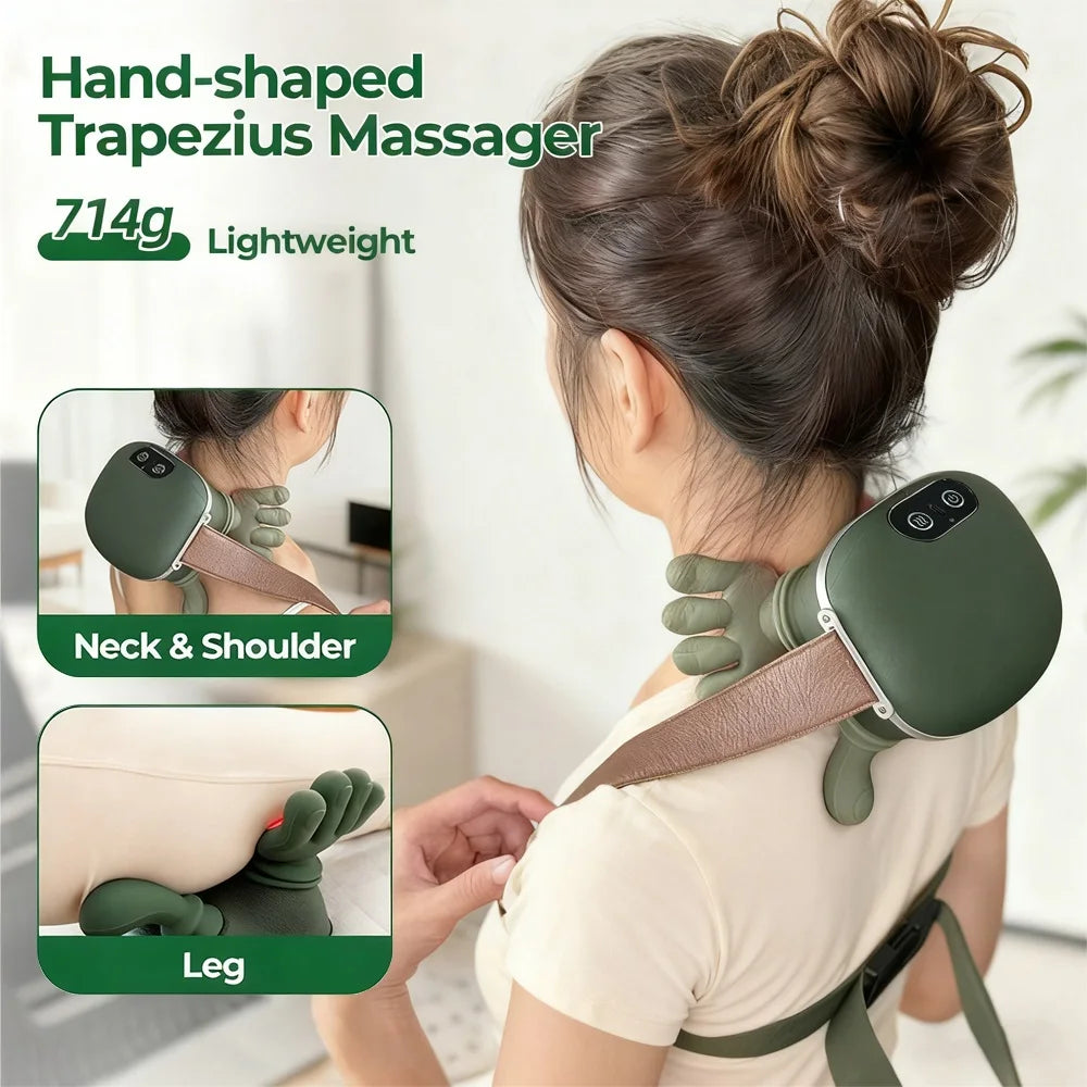 “Bionic Wireless Neck & Shoulder Massager – Cervical Trapezius Kneading Shawl with Brushless Motor – Full Body Relaxation”