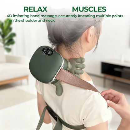 “Bionic Wireless Neck & Shoulder Massager – Cervical Trapezius Kneading Shawl with Brushless Motor – Full Body Relaxation”