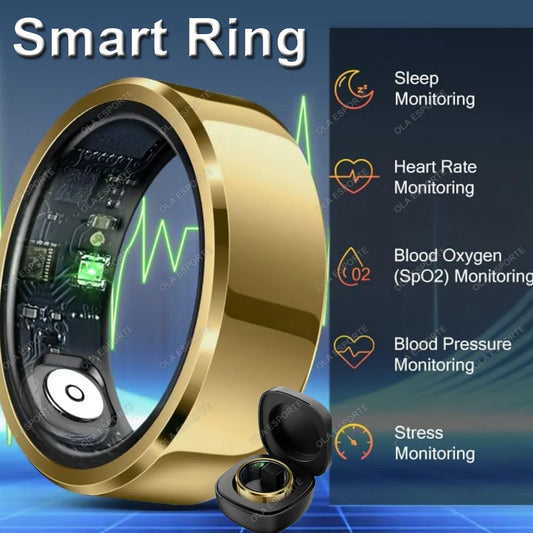 Health & Fitness Smart Ring Smart Ring – Blood Pressure, Heart Rate & Sleep Monitor | IP68 Waterproof | Multi-Sport Mode for Men & Women